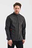 ALEXANDERGARDI DİK YAKA FERMUARLI ASTARSIZ İÇİ POLAR SU İTİCİ SOFTSHELL KUMAŞ MONT (E24-MNT-02)