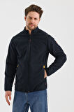 ALEXANDERGARDI DİK YAKA FERMUARLI ASTARSIZ İÇİ POLAR SU İTİCİ SOFTSHELL KUMAŞ MONT (E24-MNT-02)