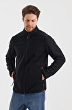 ALEXANDERGARDI DİK YAKA FERMUARLI ASTARSIZ İÇİ POLAR SU İTİCİ SOFTSHELL KUMAŞ MONT (E24-MNT-02)