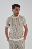 ALEXANDERGARDI Kısa Kollu Çizgili Triko Tişört