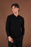 V Yaka Yırtmaç Detaylı Uzun Kollu T-Shirt