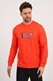 ALEXANDERGARDI Bisiklet Yaka Baskılı Uzun Kollu Sweatshirt (E25-724A)