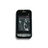 Samsung E2652 Kasa Samsung Galaxy E2652 Uyumlu Siyah Renk Orta Kasa Ön Arka Kapak Tuş Takımı 