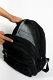  Sanmorris Unisex Suya Dayanıklı Kumaş Çok Gözlü Laptop Bölmeli Orta Boy Seyahat Ve Okul Çantası