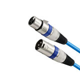 Estello E4004B XLR Erkek-XLR Dişi PVC Ara Kablo,8 metre,Mavi renk