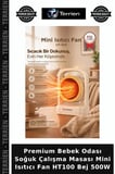Premium Bebek Odası Soğuk Çalışma Masası Mini Isıtıcı Fan HT100 Bej 500W