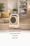 Premium Bebek Odası Soğuk Çalışma Masası Mini Isıtıcı Fan HT100 Bej 500W