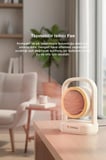 Premium Bebek Odası Soğuk Çalışma Masası Mini Isıtıcı Fan HT100 Bej 500W