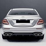 W213 E SERISI IÇIN  E63 SIYAH DIFÜZÖR & EGZOZ SETI (NORMAL SEDAN) 2017+ & SIYAH  EGZOZ ILE