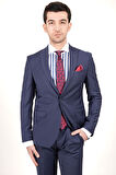 E77-0624-N4 WorkMan Lacivert Slim Fit Ekstra Dar Kesim Takım Elbise