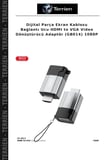 Dijital Parça Ekran Kablosu Bağlantı Ucu HDMI to VGA Video Dönüştürücü Adaptör (GB014) 1080P