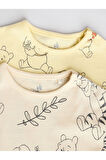 Next Baby %100 Pamuklu Krem Sarı Winnie The Pooh Desenli 2'li Romper Set
