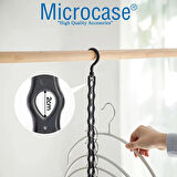 Microcase Sert ABS Plastik 360 Döner 10 Gözlü Fonksiyonel Elbise Askısı Çoklayıcı 2 Adet -BEYAZ AL4985