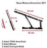 BAZA SETİ, MAKAS+AMORTİSÖR+EMNİYET KİLİDİ 750N  