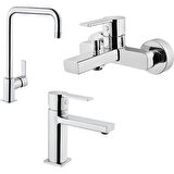 Artema Flo S Batarya Seti, Banyo + Lavabo + Eviye Bataryası