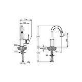Nora S Lavabo Bataryası Döner Borulu A42877 + A45254 Filtreli Ara Musluk 2li Set