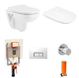 Seramiksan Petite Asma Klozet + Yavaş Kapanır Kapak + VitrA Gömme Rezervuar Set