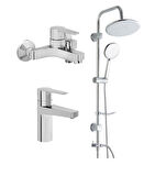 Artema Nora S Banyo Bataryası + Lavabo Bataryası + Duxxa Bolero Tepe Duş Seti