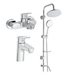 Artema Flow Round Banyo Bataryası + Lavabo Bataryası + Duxxa Bolero Duş Sistemi Set