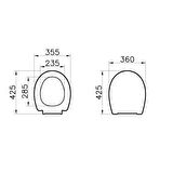 VitrA S20 Round Smoothflush Asma Klozet + VitrA Yavaş Kapanır Kapak