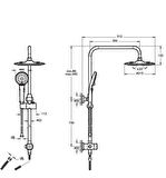 Artema Solid S Banyo Bataryası + Kuğu Lavabo Bataryası + 3C Duş Sistemi