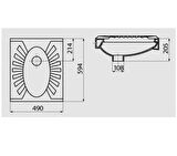 Creavit Omega Çevre Yıkamalı Hela Taşı 50x60