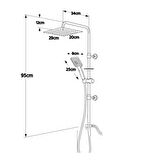 Artema Fold S Banyo Bataryası + Doppo Siena Lux Tepe Duş Sistemi