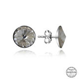 Swarovski Crystal Taşlı Gümüş Çivili Kadın Küpe