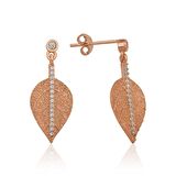 Harem Altın Gümüş Yaprak Küpe