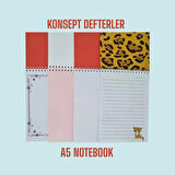 BLOKNOT 4LÜ SET RENKLİ ÇİZGİSİZ A5 DEFTER