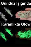 Eagenset Fosforlu Glow Silikon Mini Karides Yapay Yem Beyaz 4 cm 5 Adet