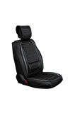 Fiat Fiorino Combi 2+1 Parçalı Lüx Deri Oto Koltuk Kılıfı Ön Arka Takım Eagle SİYAH BEYAZ