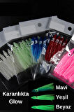 Eagenset Silikon Ahtapot UV Neon Pembe Yapay Yem Olta Takımı, Çapari, Jig, Yapım Malzemesi 5 cm 5 Adet