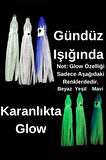 Eagenset Silikon Ahtapot Fosforlu Glow ve UV Neon Yeşil Yapay Yem Olta Takımı, Çapari, Jig Yapım Malzemesi 5 cm 5 Adet