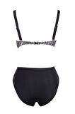 Endeep Beria Kadın Zebra Desenli Toparlayıcı Askılı Bikini Takımı