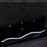 Ebuz Gümüş Işıklı Kutulu Taşlı Gurmet Kadın Bileklik