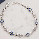 Ebuz Gümüş Kelebek Nazar Kadın Bileklik