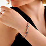 Ebuz Gümüş Kelebek Nazar Kadın Bileklik