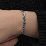 Ebuz ​Gümüş Nazar Boncuklu Kadın Bileklik