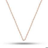 Ebuz Gümüş Rose 0.30 Mikron 45 Cm Forse Kadın Zincir