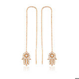 Ebuz Gümüş Zincirli Fatma Ana Eli Küpe