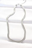 316L Çelik Silver Renk Balık Sırtı Zincir Kolye - EBJ240521W24284