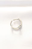 2li Görünümlü Topçuk Model Silver Renk Ayarlanabilir Yüzük - EBJ240521W24359