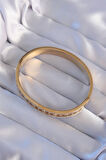 316L Çelik Gold Renk Zirkon Taşlı Tiffany Model Kelepçe - EBJ240807W25642