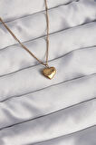 316L Çelik Gold Renk Kalp Model Love Kolye - EBJ240807W25508