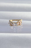 Pirinç Gold Renk Zirkon Taş Kaplama Earcuff Küpe - EBJ240820W26737