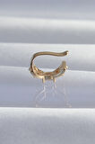 Pirinç Gold Renk Zirkon Taş Kaplama Earcuff Küpe - EBJ240820W26737