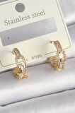 Gold Renk Zirkon Taşlı Zincir Model Kadın Küpe - EBJ241130W29567