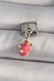 Gümüş Renk Sallantı Ejder Meyvesi Model Nomination Charm - EBJ250113W30398