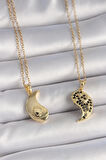 Gold Renk Zincir Zirkon Taşlı Ying Yang Model Gün Batımı İşlemeli Arkadaşlık Kadın Kolye - EBJ250501W33567